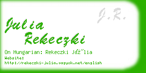 julia rekeczki business card